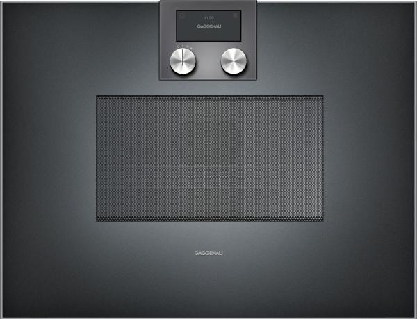 Gaggenau BM451100 - Serie 400, Mikrowellen-Backofen, Türanschlag: links, Anthrazit, 60 x 45 cm, 5 Jahre Garantie!